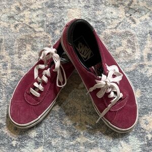 Vans Women's Maroon Lace-Up Sneakers